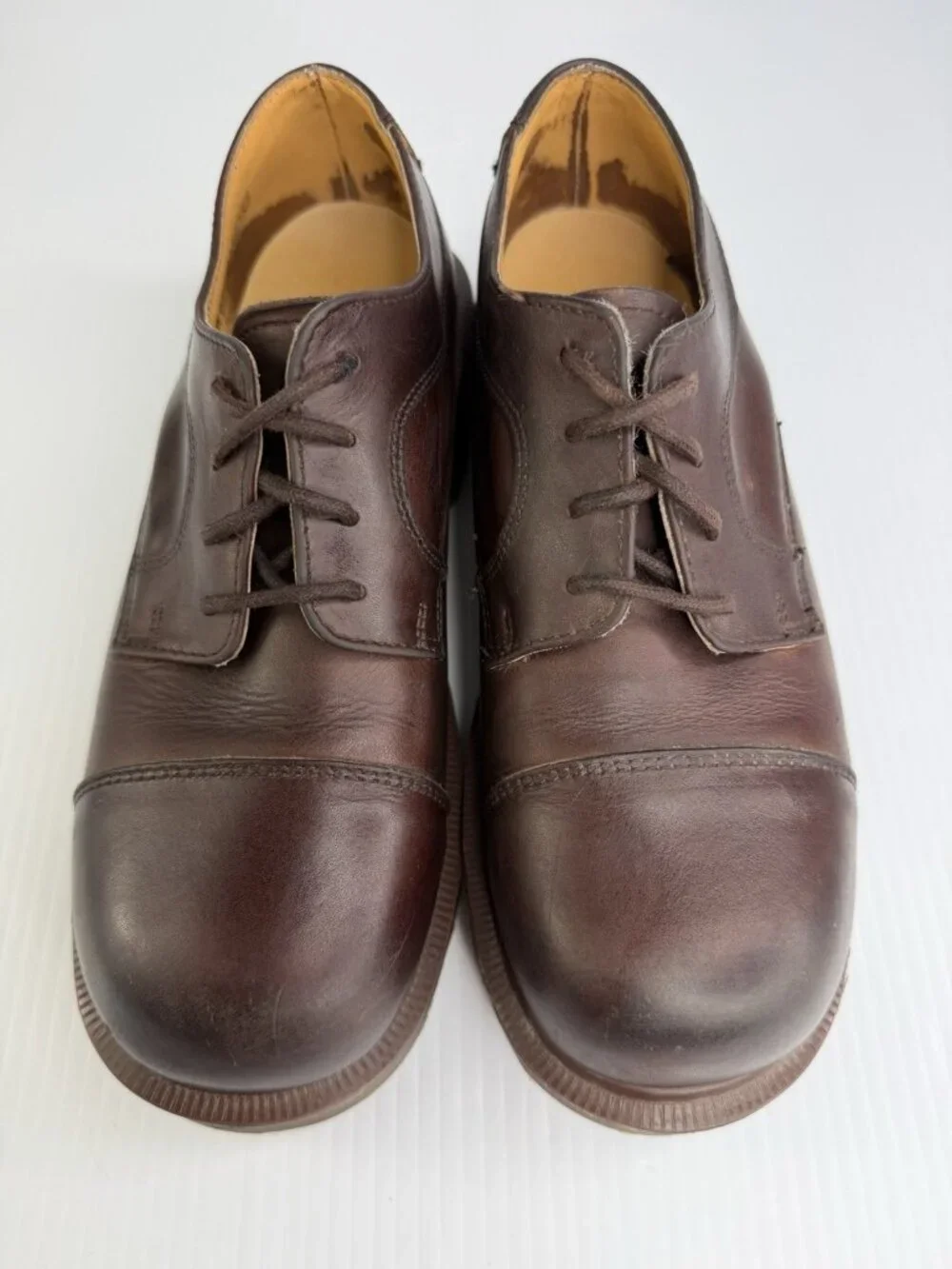 Vintage Dr Martens 90s Brown Platform Oxfords Made In England Women’s US 7 Uk 5
